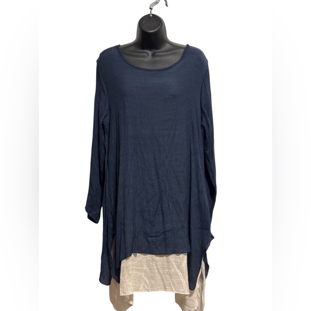 Cherie Bliss Navy Blue Women's Tunic top/ Dress
